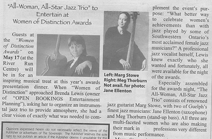 Sovereign May 2001 - Women of Distinction